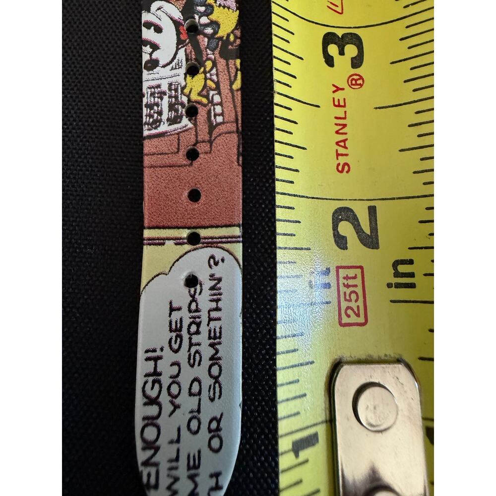 VTG Disney Mickey Mouse "Through the Years" Tonneau Watch comic strip dial& band - Picture 7 of 9